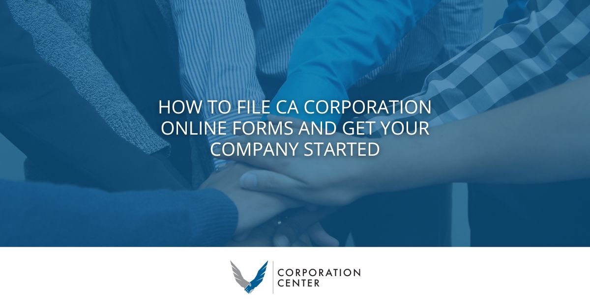 CA Corporation Online Forms